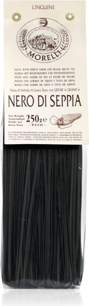 Morelli Linguine al Nero di Seppia/Tintenfisch 250 gr. Produktbild 