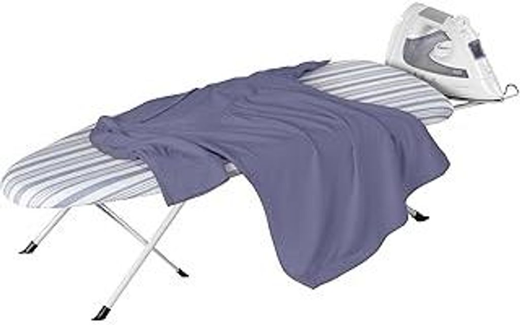 Honey-Can-Do Bügelbrett mit Bügeleisenablage, zusammenklappbar, BRD-09222, Blau, 81,3 x 30,5 cm (L x B)