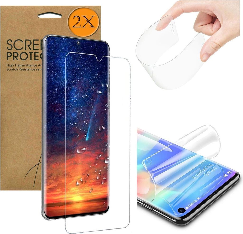 2x Conie TPU Display Schutzfolie für Huawei P20 Pro Displayschutz Panzer Folie Handy Set aus Kunststoff