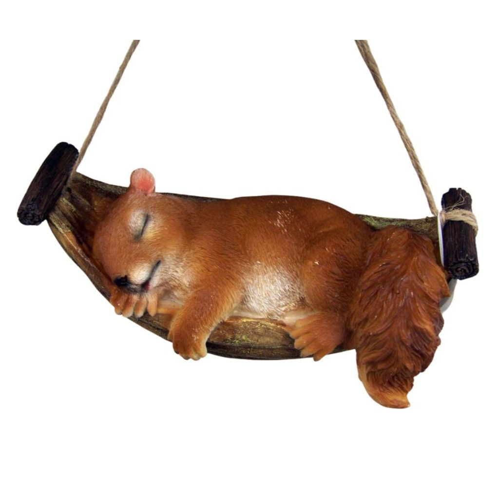 Dekofigur Eichhörnchen in Hängematte Gartenfigur B18,5cm Produktbild 