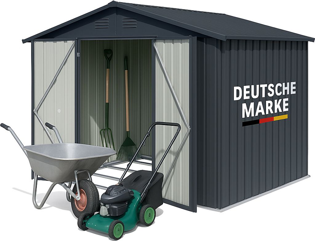Albatros Profi Gerätehaus XL – verzinktes Metall in Produktbild 