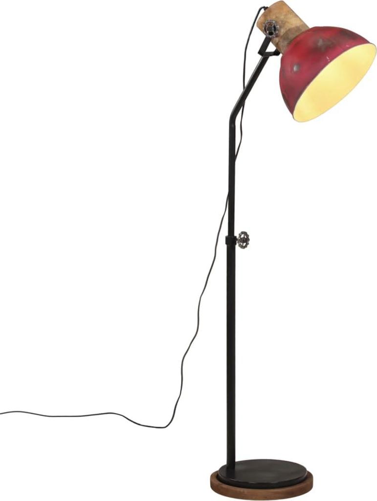 vidaXL Stehleuchte 25 W Rot 30x30x100-150 cm E27