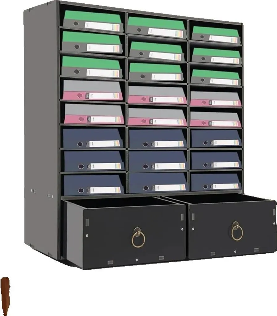 Solution anti-désordre : Organisateur 24 cases PVC pour tri de bureau