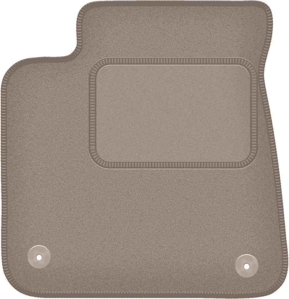 Fahrerfußmatte Velours beige passend für Audi A8 D4 (2010-2017, LANG) – mit Befestigungen – passgenau