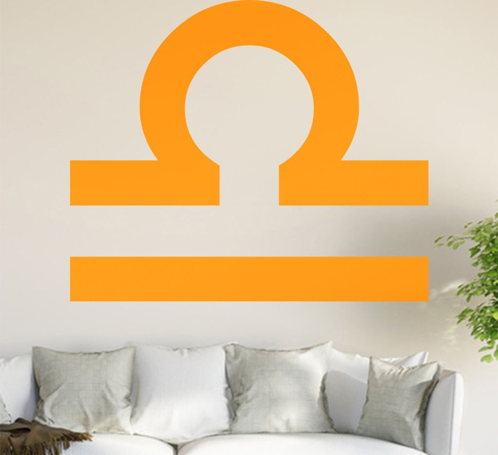 Sternzeichen: Waage Wandtattoo in 6 Größen - Wandaufkleber Wall Sticker - Dekoration, Küche, Wohnzimmer, Schlafzimmer, Badezimmer