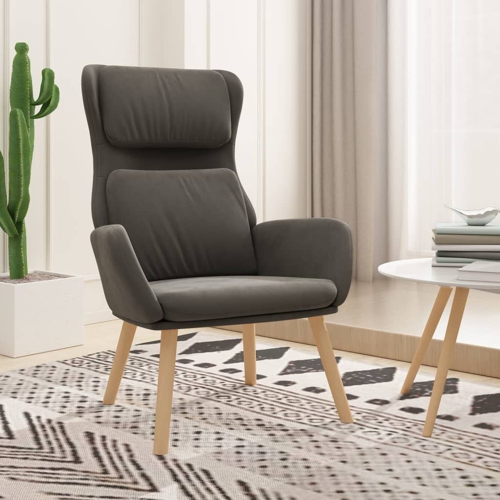 vidaXL Relaxsessel Dunkelgrau Samt - Relaxsessel - Relaxstühle - Stuhl - Sessel