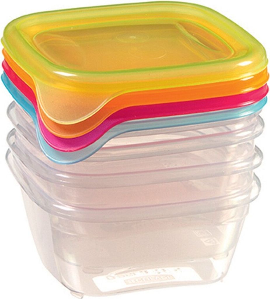 Dose Curver Fresh&Go, Set 4 Stk., 250 ml, Mix, 110x90x110 mm