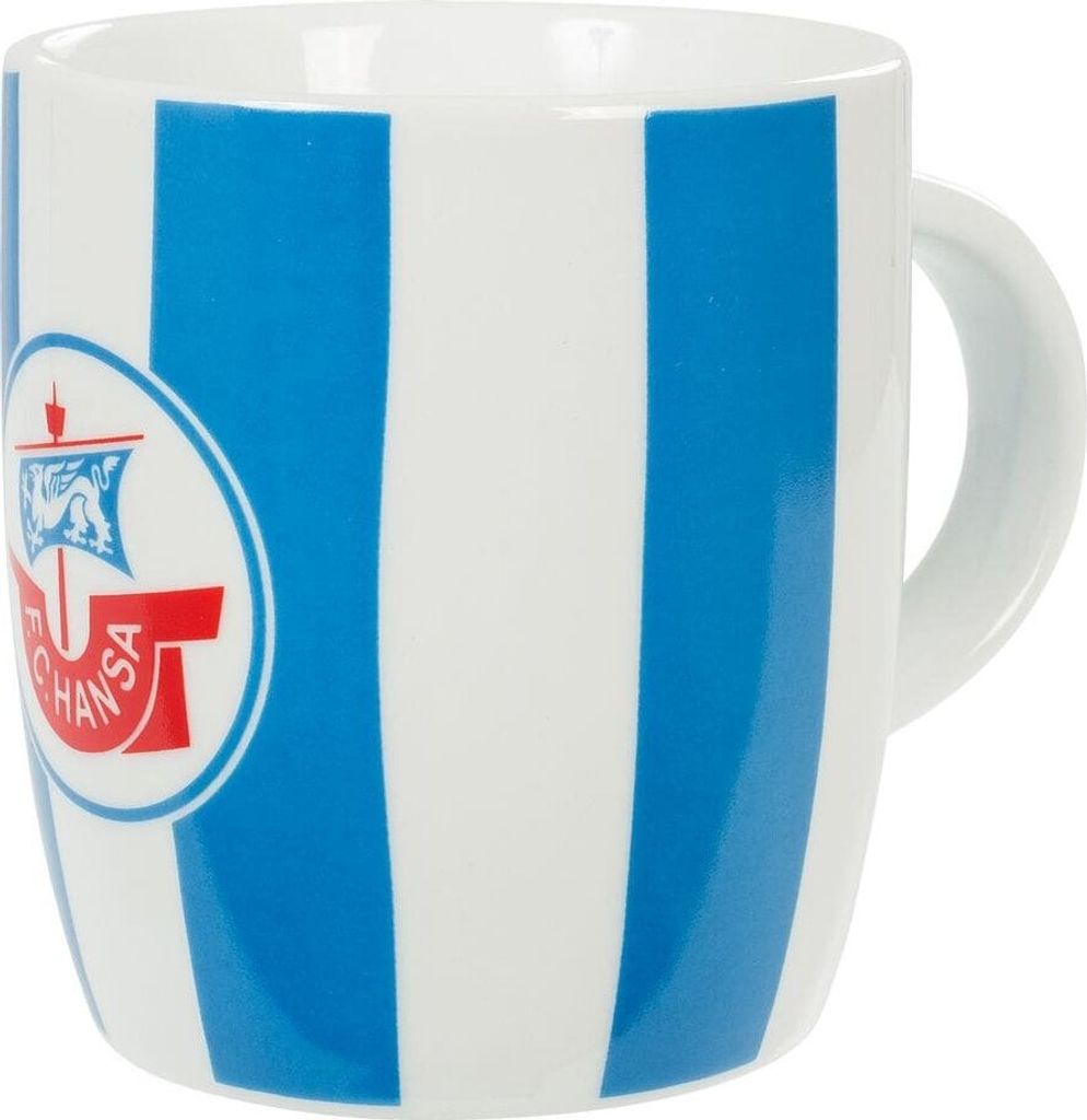 F.C. Hansa Rostock Tasse Streifen Produktbild 