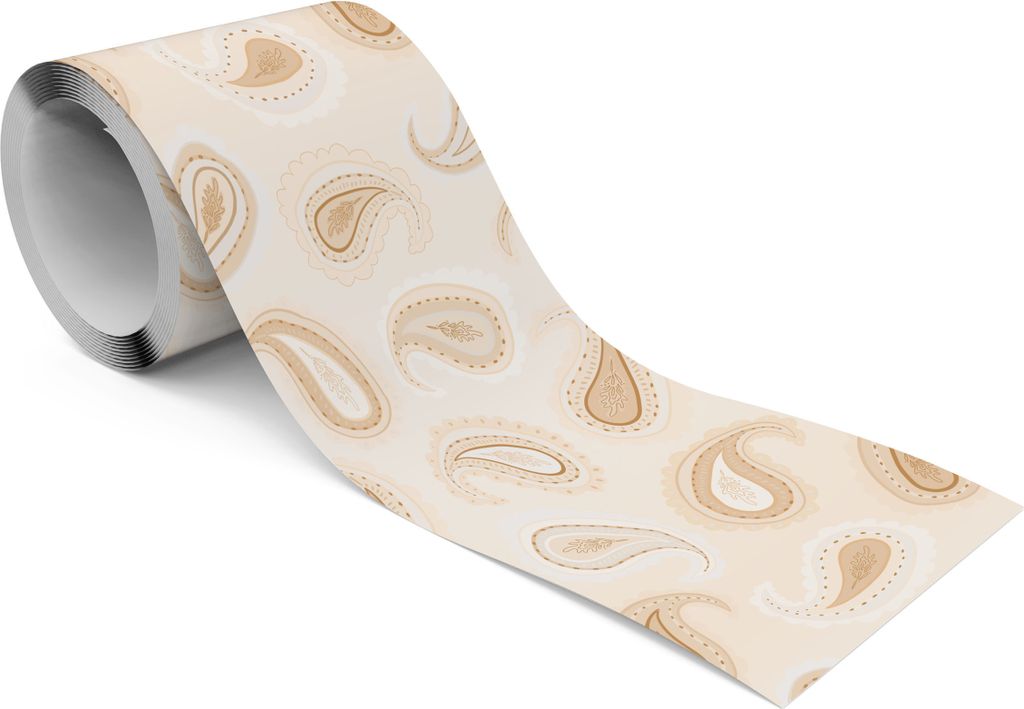Muralo Selbstklebende Bordüre Tapetenbordüre Abstrakt ORNAMENTE Paisley Muster