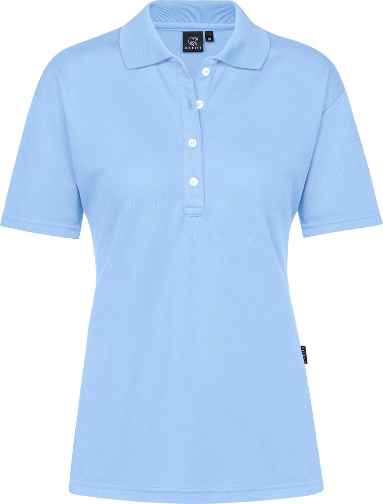 Greiff SHIRTS Damen Poloshirt Kurzarm Polokragen Regular Hellblau XXL