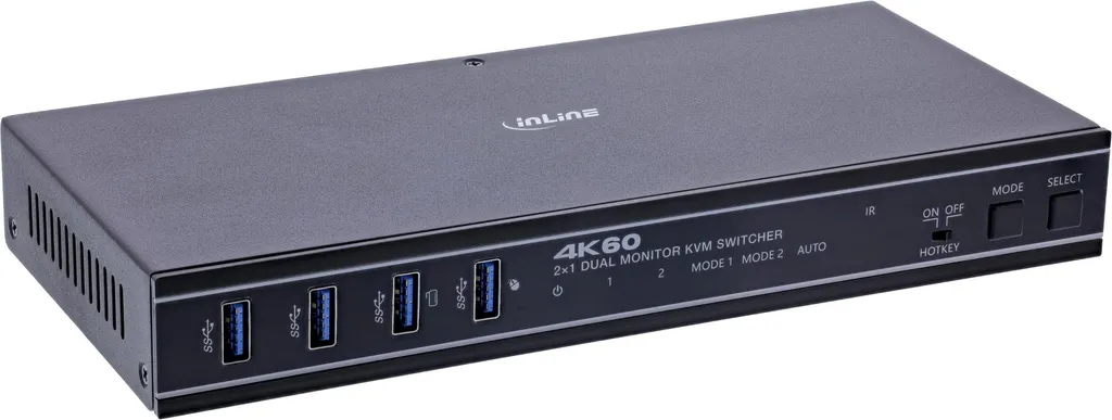 Commutateur KVM Double Écran HDMI et DisplayPort 4K60Hz Hub USB 3.0