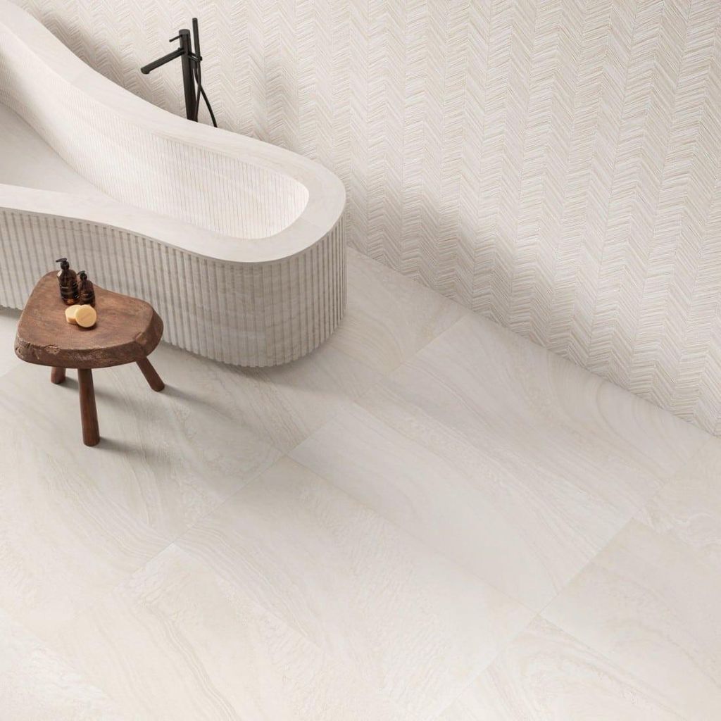 Fliesen Steinoptik Weiss 90x180 cm CASA39 Provenza Varana Stone