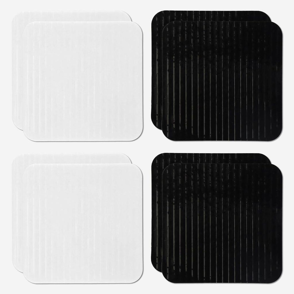 Stück 10x10 cm Antirutschmatten, selbstklebende Quadrate, weiß und schwarz, für Küche, Schlafzimmer oder Parkettboden