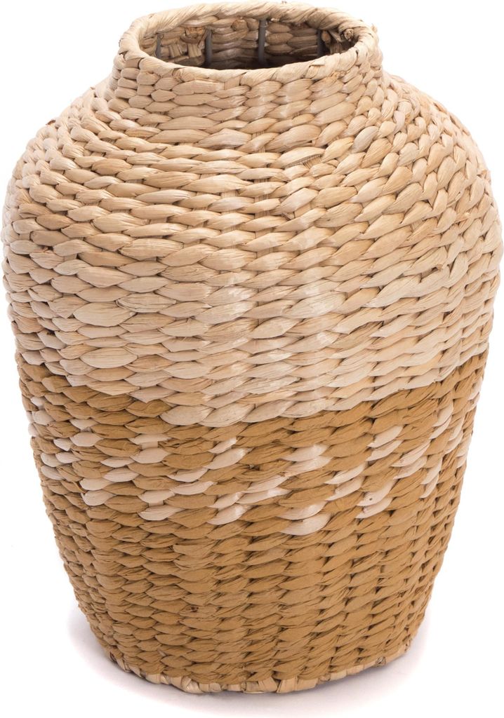 STROH VASE "KAIRO" | Natur / Gelb | Deko Boden Vase