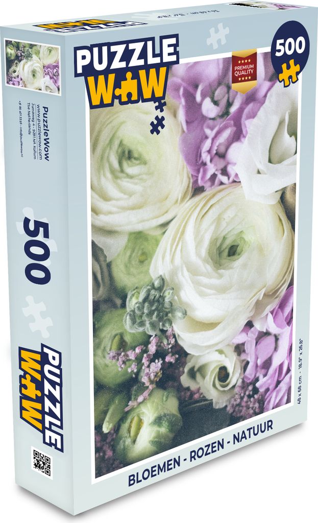 MuchoWow Puzzle 500 Teile Blumen - Rosen - Natur - Denken - Spiel - Toy