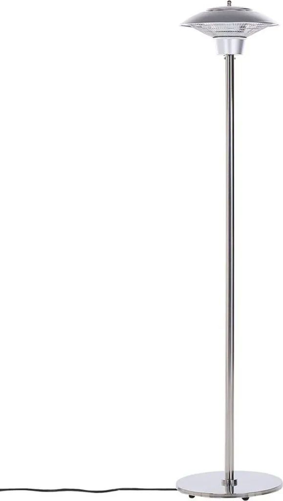 Chauffage d'appoint halogène 1500W argent pour salon et bureau - Askja
