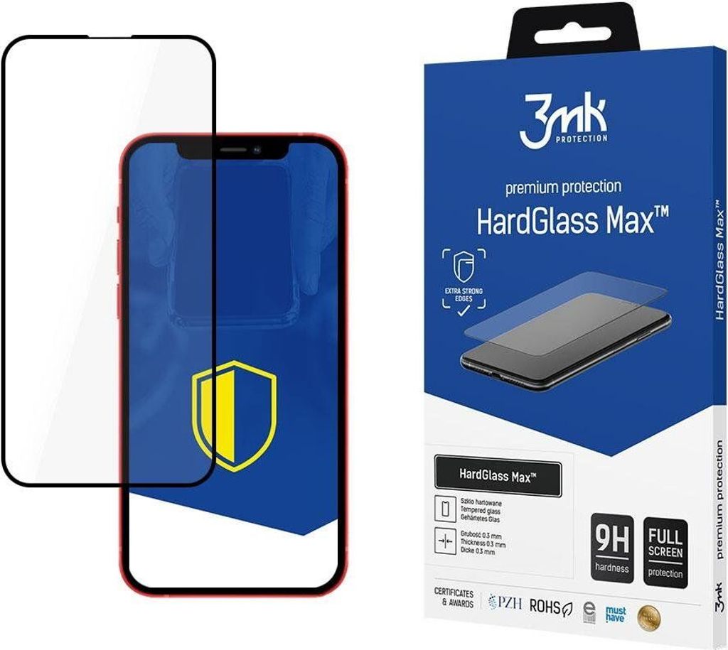 3mk HardGlass Max - Schutzglas für Apple iPhone 13 Mini - Schwarz KP20991
