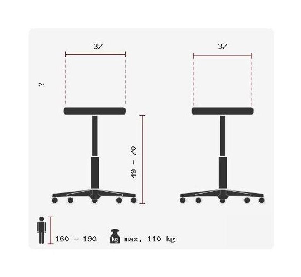 Topstar Stehhilfe Sitness® High Bob SU59 BR0 schwarz Produktbild 2