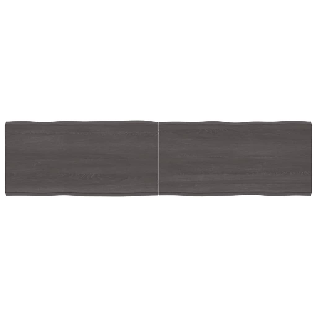 Tischplatte 200x50x(2-6) cm Massivholz Behandelt Baumkante