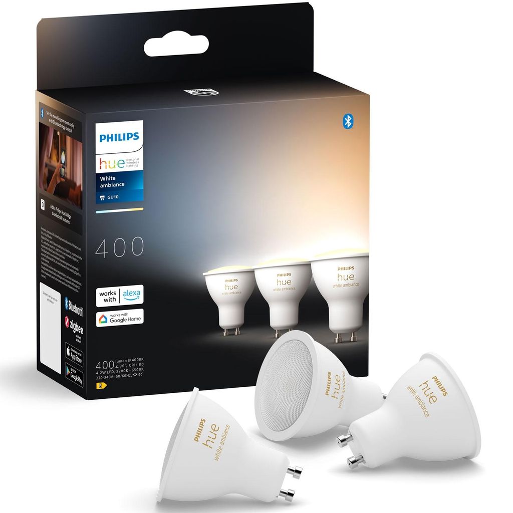 Ambiance blanche GU10 400lm lot de 3 Image du produit 