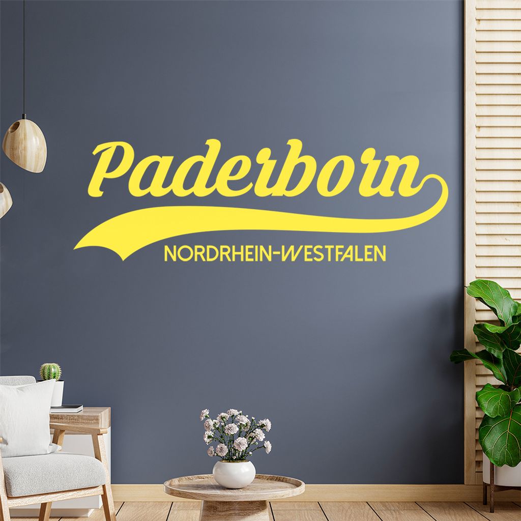 Paderborn Nordrhein-Westfalen Wandtattoo Wandaufkleber Wall Sticker - Dekoration, Küche, Wohnzimmer, Schlafzimmer, Badezimmer