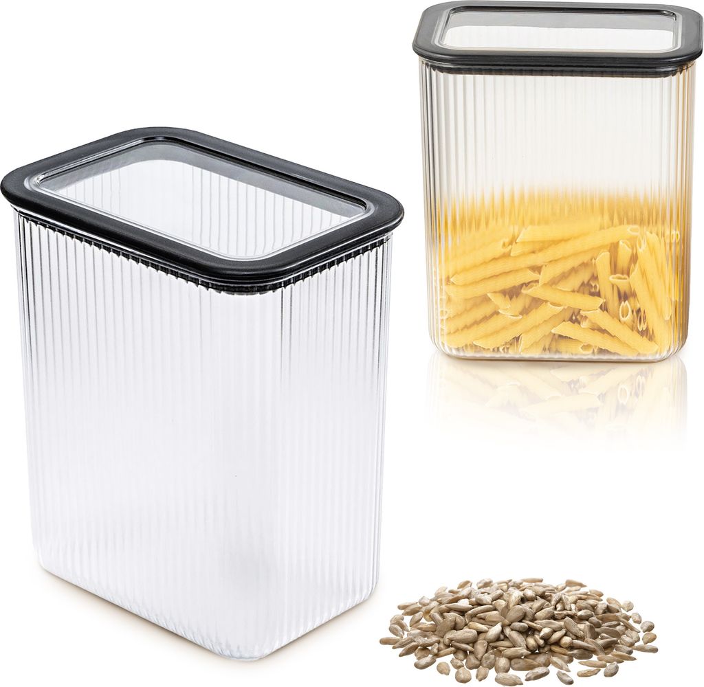 Vorratsdosen mit Deckel Vorratsbehälter 2330 ml Küchen Kunststoffbehälter Aufbewahrungsboxen für Mehl, Zucker, Körner