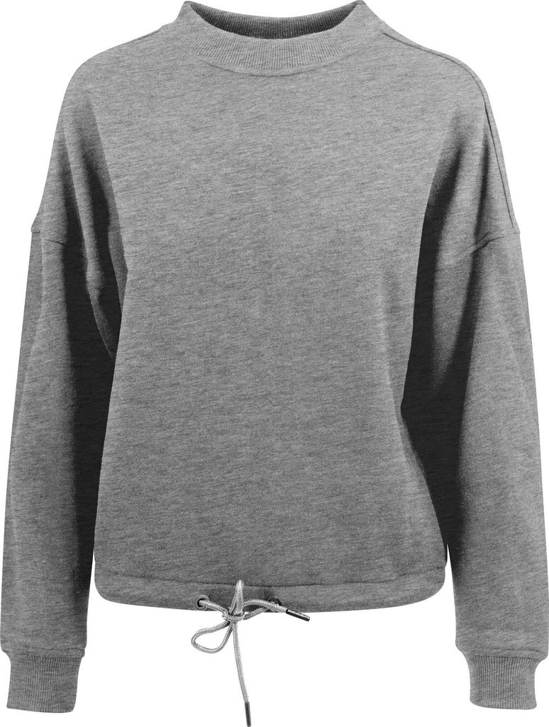 Build Your Brand Damen Oversize-Sweatshirt mit Rundhalsausschnitt RW6089 (XL) (Grau)