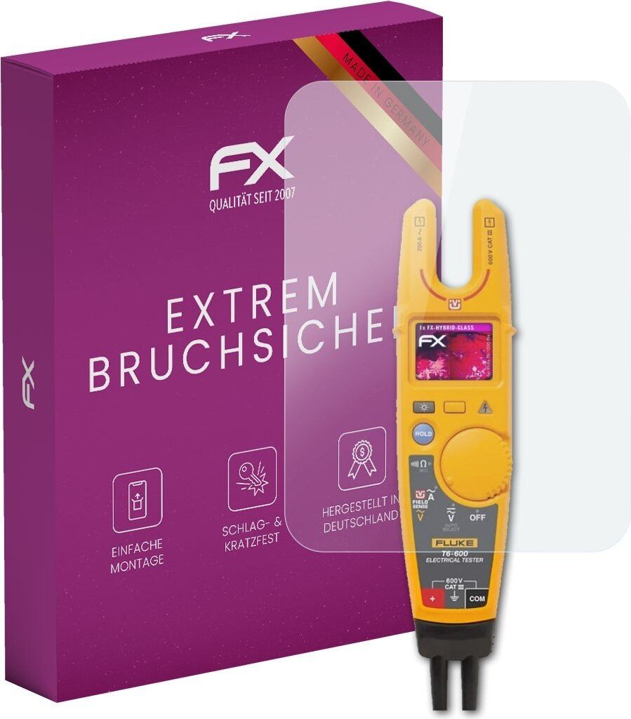 atFoliX FX-Hybrid-Glass Displayfolie kompatibel mit Fluke T6-1000 Pro Glasfolie