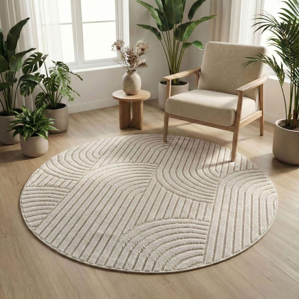 Carpetsale24 Tappeto Soggiorno Design Boho Bouclé Anelli Immagine del prodotto 