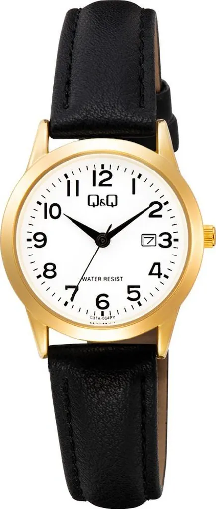 Montre-bracelet analogique classique Q&Q C31A-004PY cadran blanc épuré