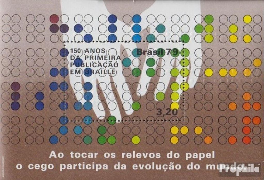 Briefmarken Brasilien 1979 Mi Block41 (kompl.Ausg.) postfrisch Blindenschrift