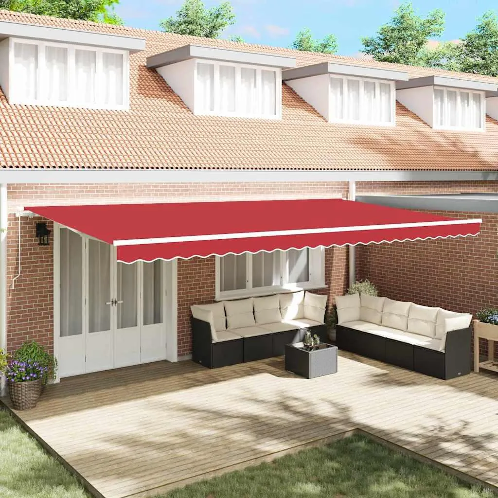 Tessuto per Tenda da Sole Esterno 580x295 cm Rosso - Maison Exclusive