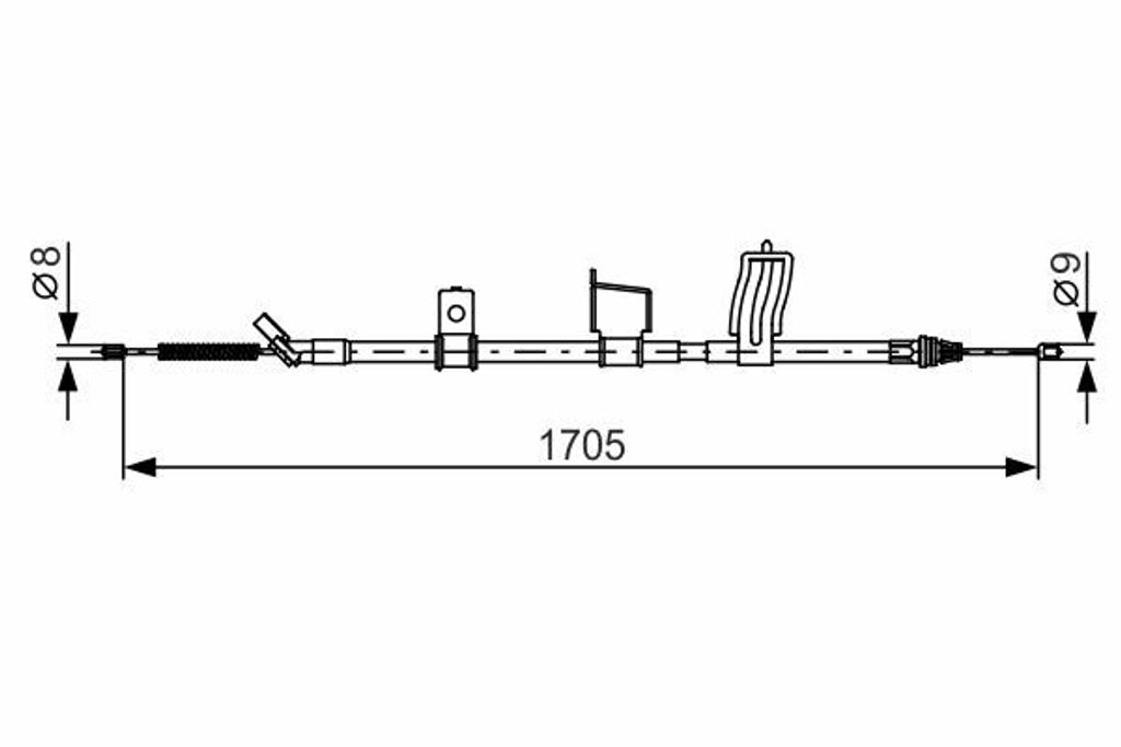 BOSCH Handbremsseil Seilzug Feststellbremse für NISSAN Qashqai / Qashqai +2 I (J10, NJ10) 1 987 482 339