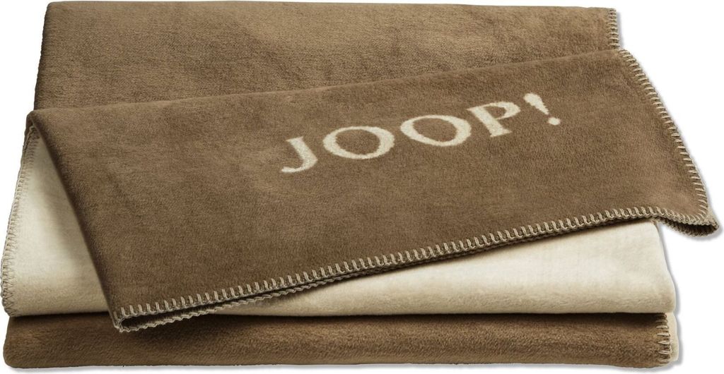 JOOP! Wohndecke UNI-DOUBLEFACE Cashew-Macchiato Decke Produktbild 