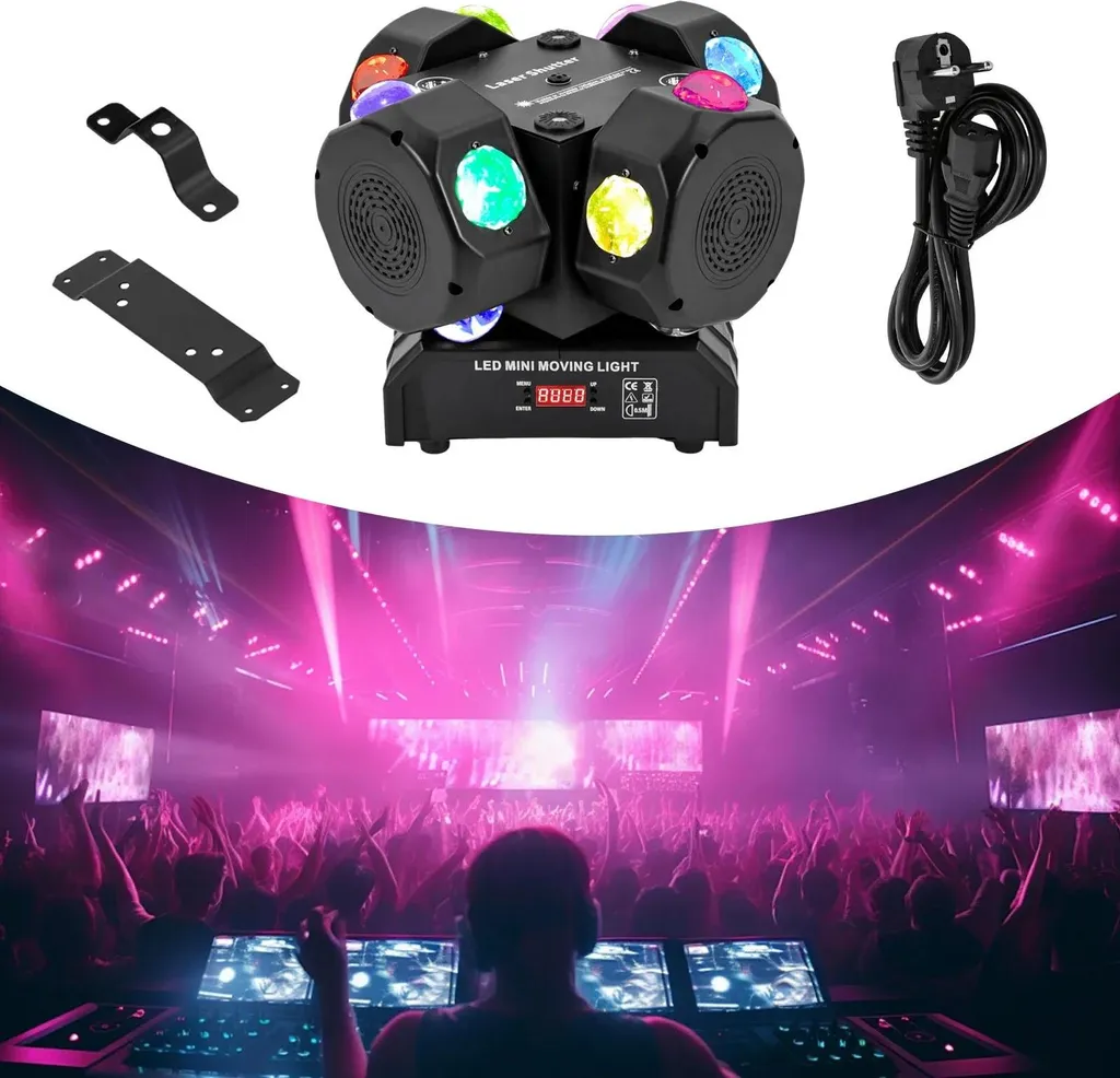 Lyre LED 4 Têtes 200W Multi-effets - Solution Éclairage Fluide et Puissant - 6
