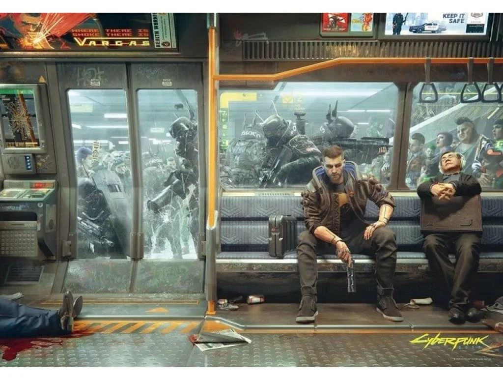 Puzzle Cyberpunk 2077 Metro 1000 Pièces Idée Cadeau Geek et Déco