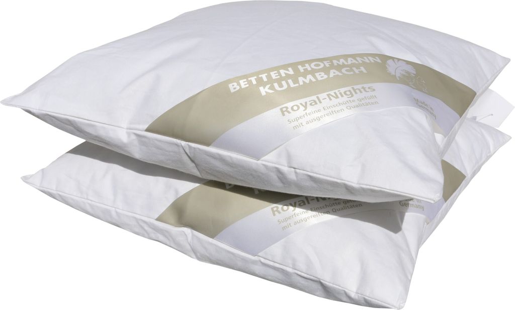 2 Stück Betten Hofmann Baby Kind Schmusekissen 35x35 cm 50g Kuschel Daunenkissen