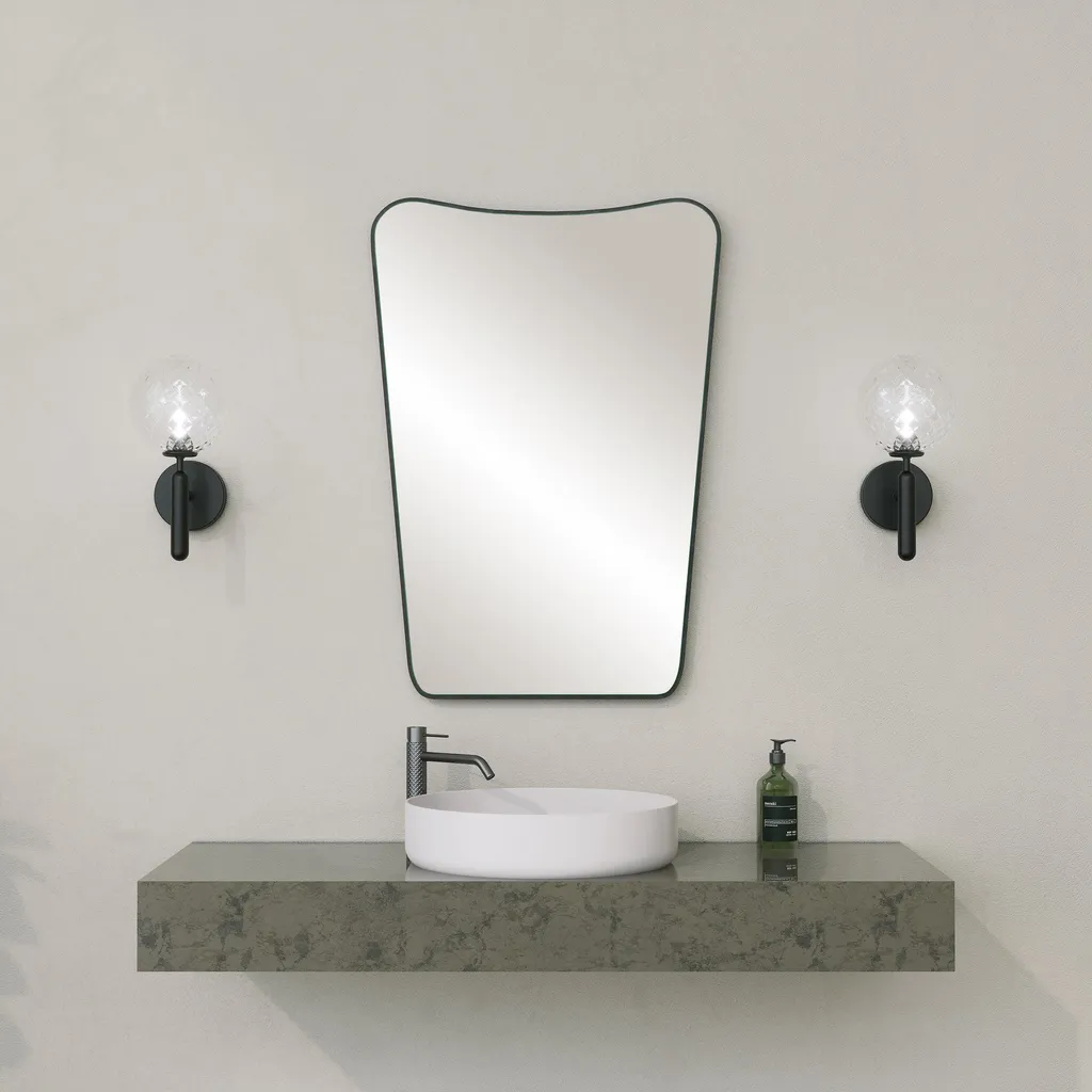 Meuble de rangement mural noir Bella - Armoire de salle de bain 50x70cm