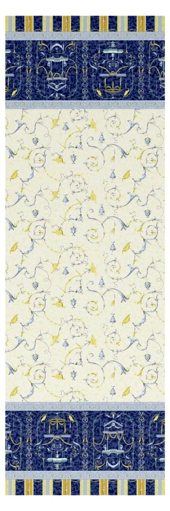 Tischläufer aus 100% Baumwolle, Panama-Gewebe in Blau, Maße: 50x150 cm
