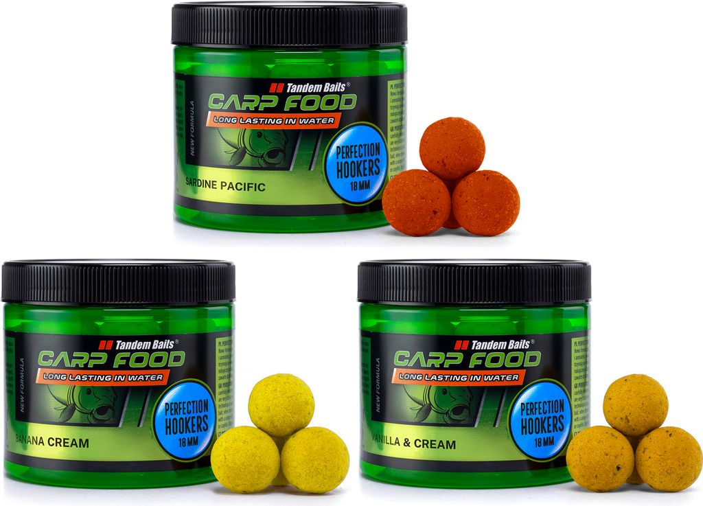 Tandem Baits 3-er Set Carp Food Perfection Mini Hookers Flavour Mix No 1, Karpfenfutter, Karpfen Angeln, Köder Große-Fische-Angeln, Karpfenzubeh...