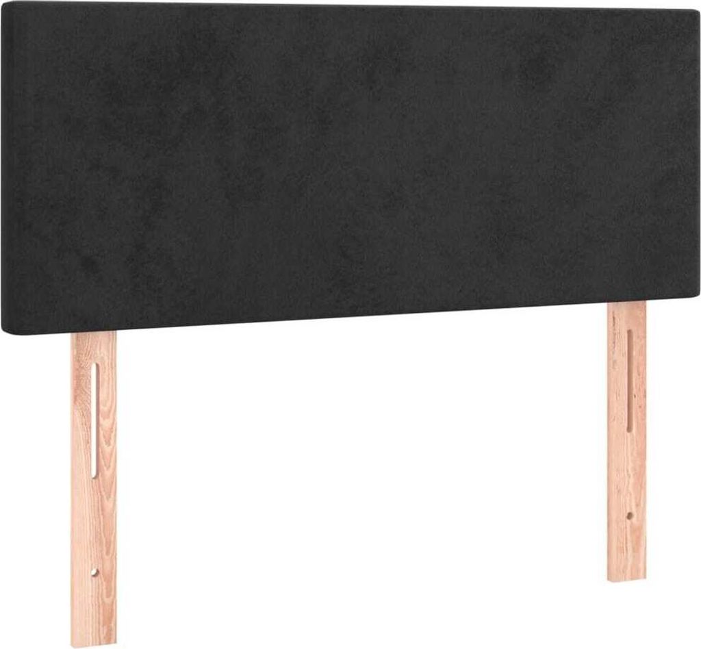 vidaXL Kopfteil Schwarz 90x5x78/88 cm Samt