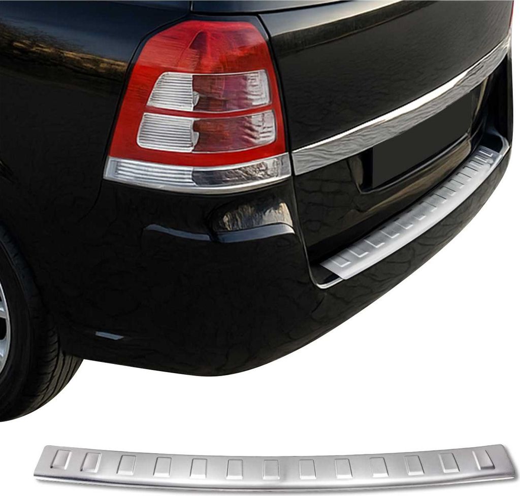 OMAC Ladekantenschutz für Opel Zafira B 2005-2014 Chrom Gebürstet Edelstahl V2A