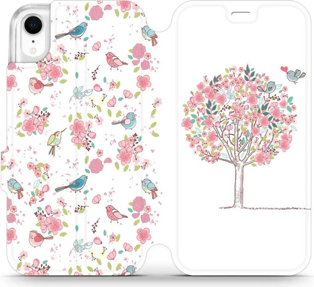 Handyhülle mit klappe für iPhone Xr, Mobiwear Book, Rosa Hain