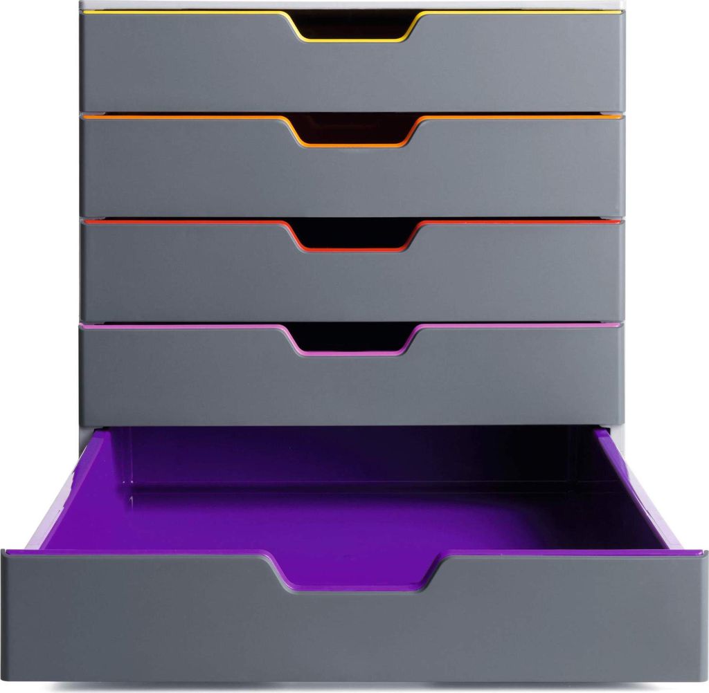 Odolný zásuvkový box VARICOLOR 5 priehradiek štítky Obrázok produktu 6