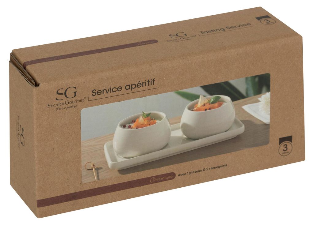Aperitifset "nora" weiß 3-teilig - SG Secret de Gourmet Produktbild 