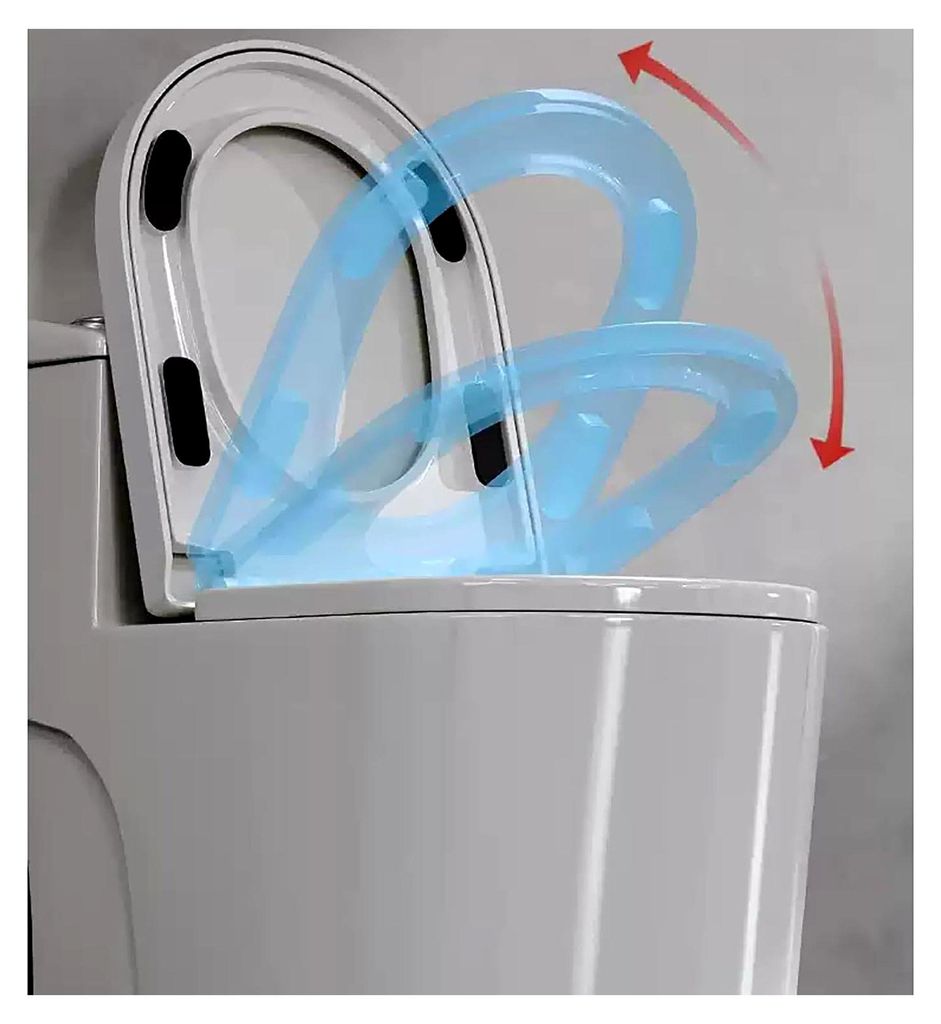 O-förmiger Toilettendeckel, Toilettensitzbezug für traditionelle und moderne Badezimmer, verstellbare Scharniere, Befestigungen inklusive