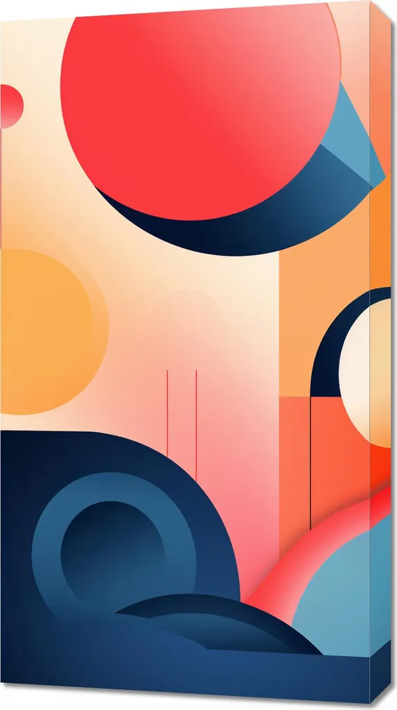 Décoration Murale Image 50 x 90 cm Rêves géométriques design moderne