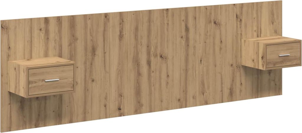 vidaXL Kopfteil mit Schrank 3 pcs Artisan-Eiche Holzwerkstoff