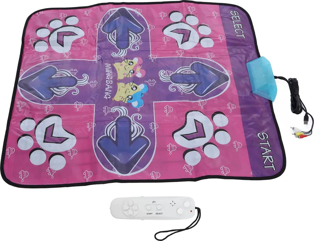 Tapis de danse interactif HD avec interface AV et éclairage LED intégré