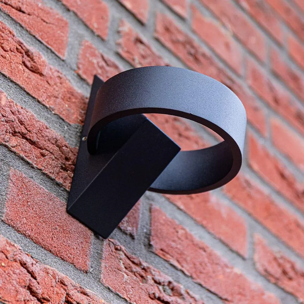 Applique Murale pour Terrasse et Façade LED 6W Noire Dimmable IP54 - 5